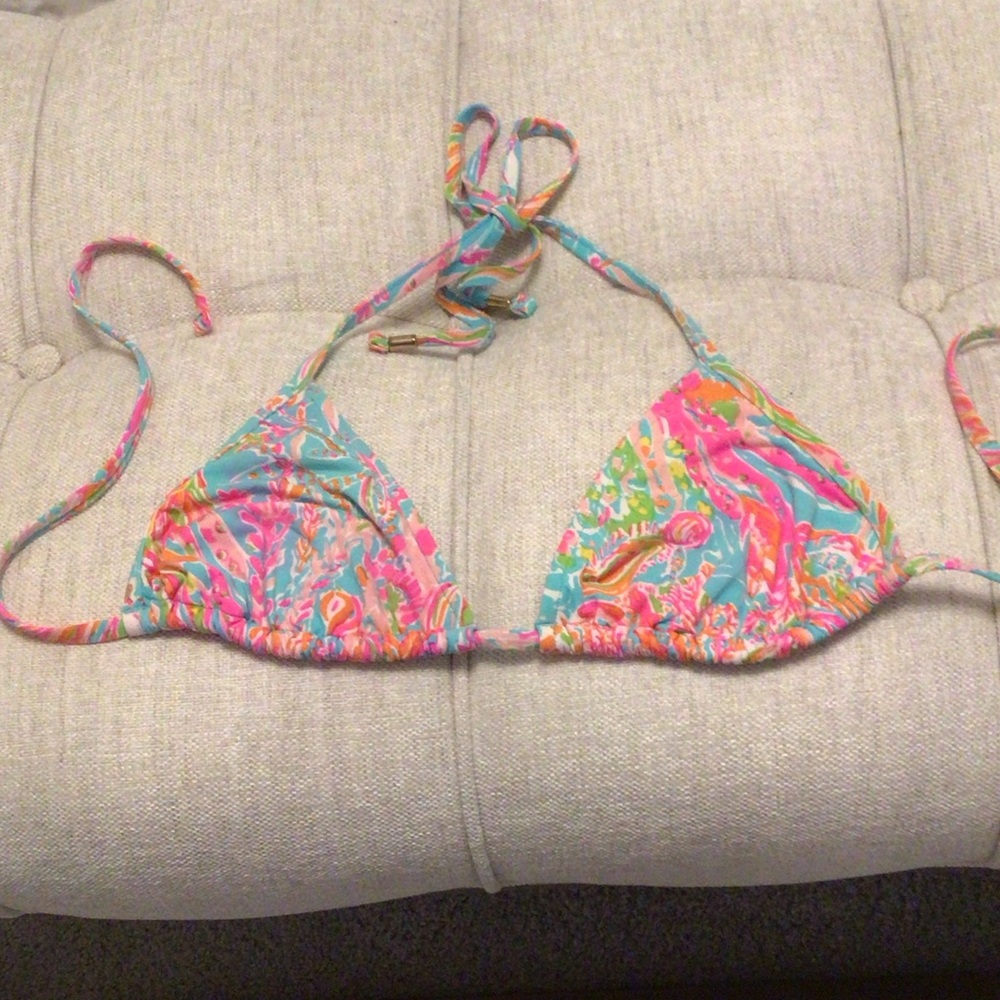 Lilly Pulitzer Pink and Blue Bikini Top